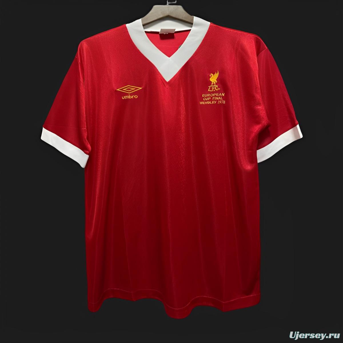 Retro 1978 Liverpool Home European Cup Final Jersey