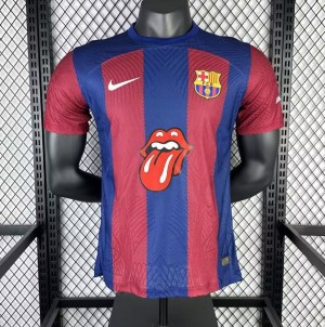 Player Version 23/24 Barcelona Home Rolling Stones Special Jersey