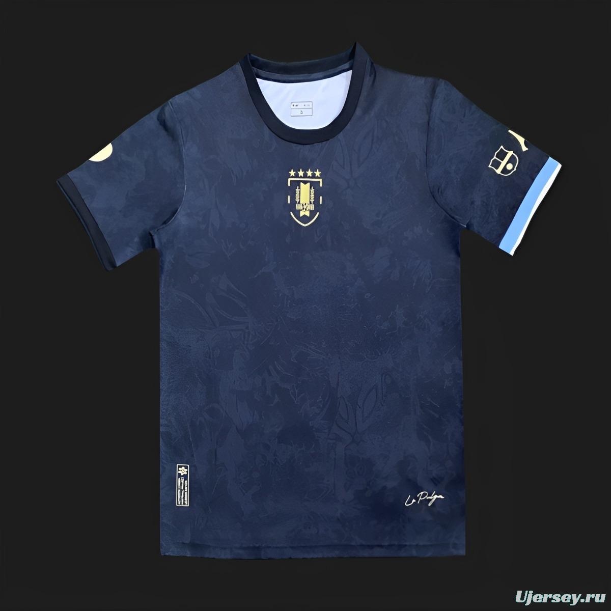 4 Stars 2023 Uruguay x La Pulga Navy Special Jersey