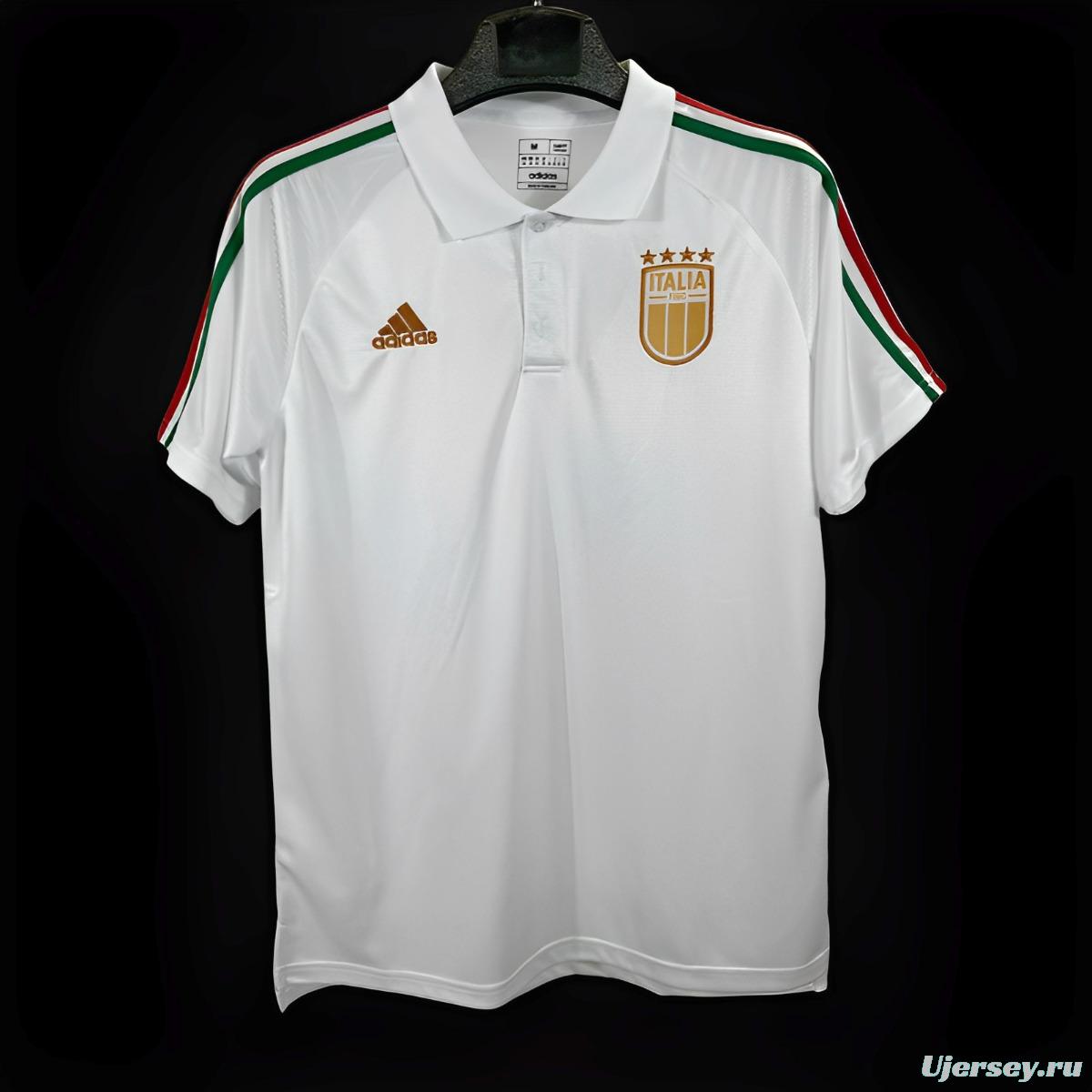 2023 Italy White POLO Jersey