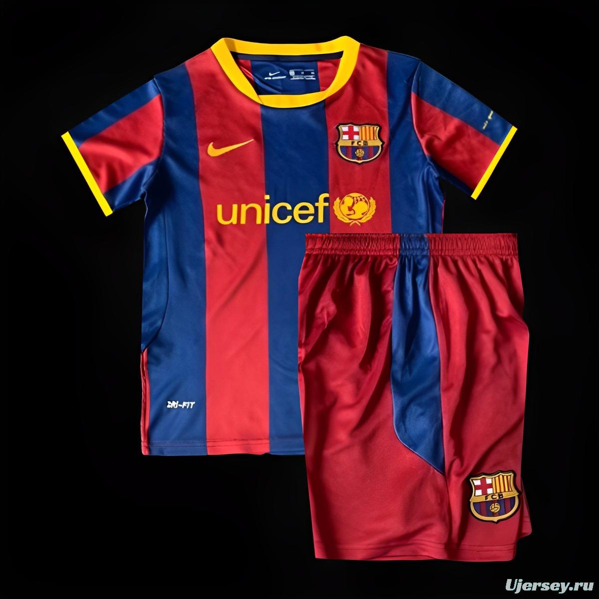 Retro Kids 10/11 Barcelona Home Jersey