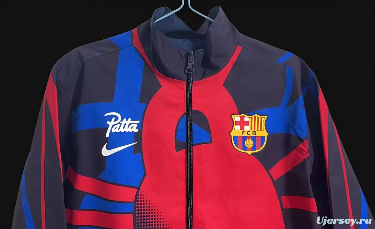 23/24 Barcelona Patta Special Edition Pre-Match Reversible Full Zipper Jacket