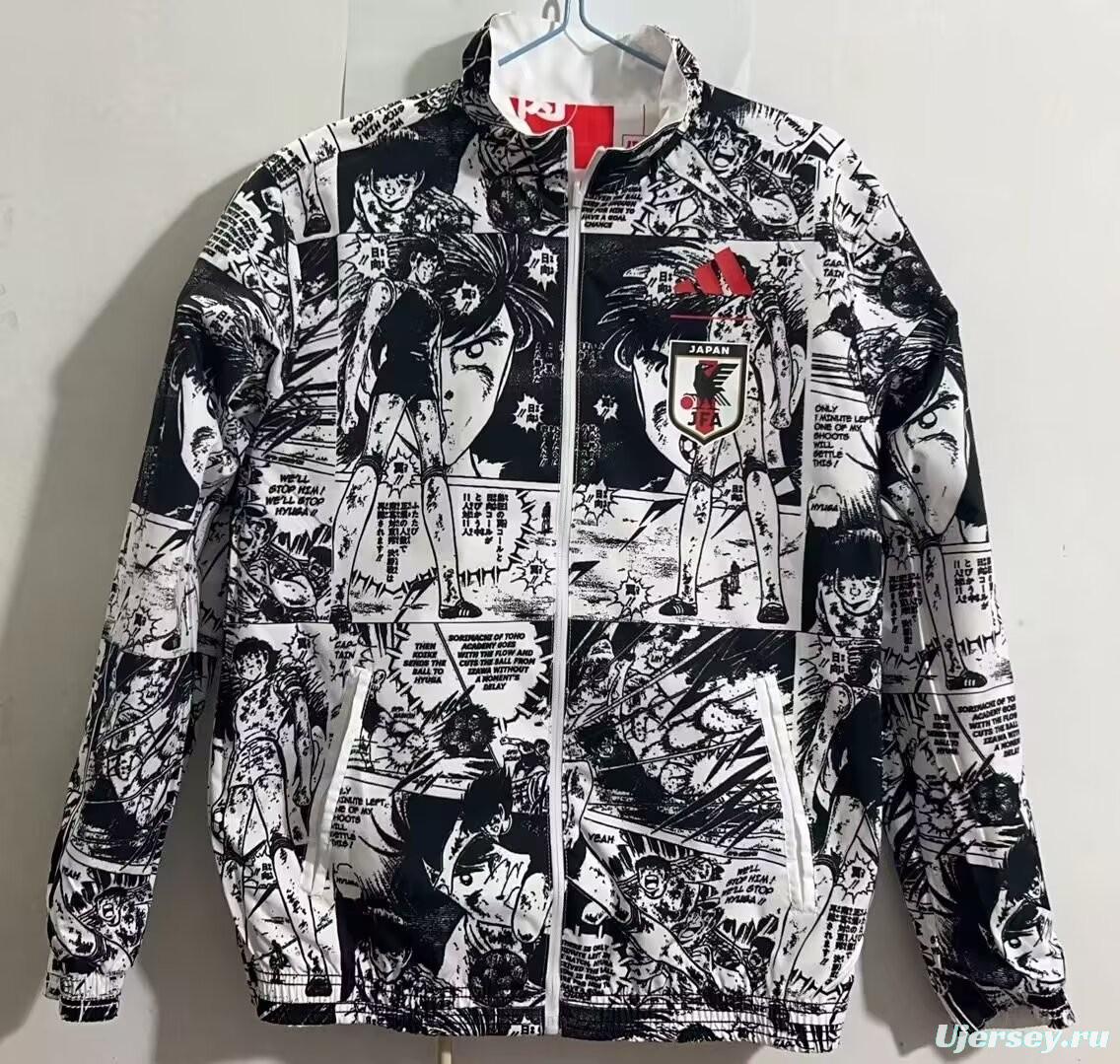 2023 Japan Captain Tsubas x Tokyo Red Reversible Reversible Full Zipper Jacket