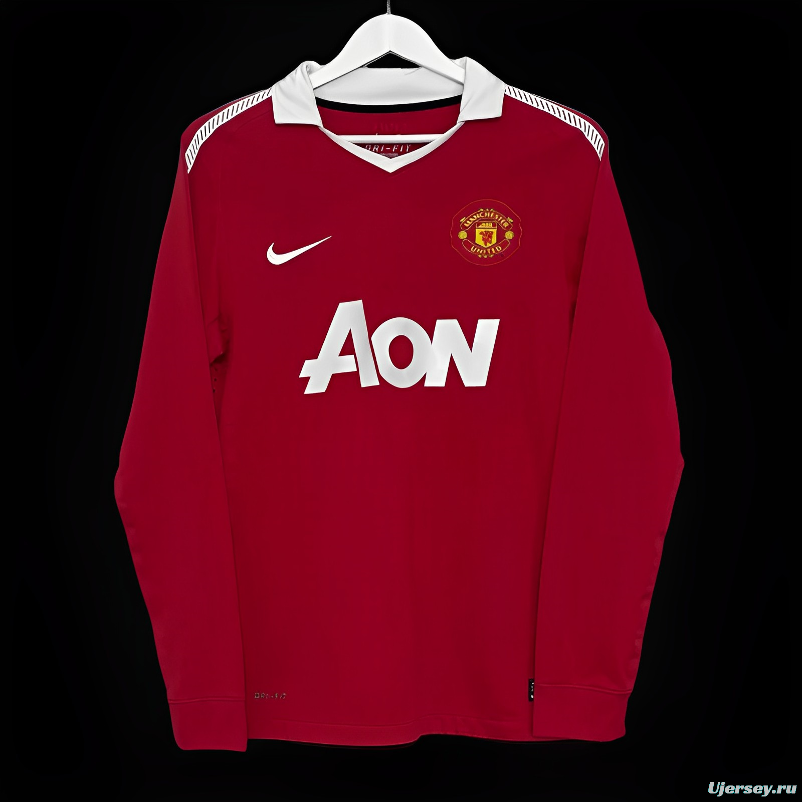 Retro 10/11 Manchester United Home Long Sleeve Jersey