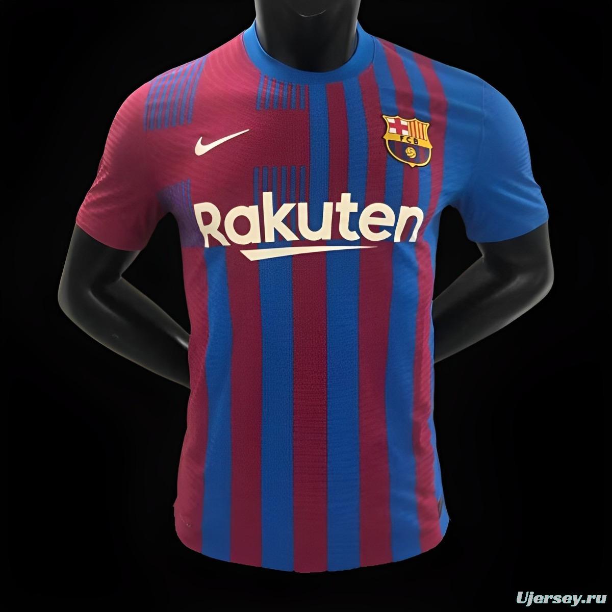 Player Version 21/22 Retro Barcelona Home Jersey