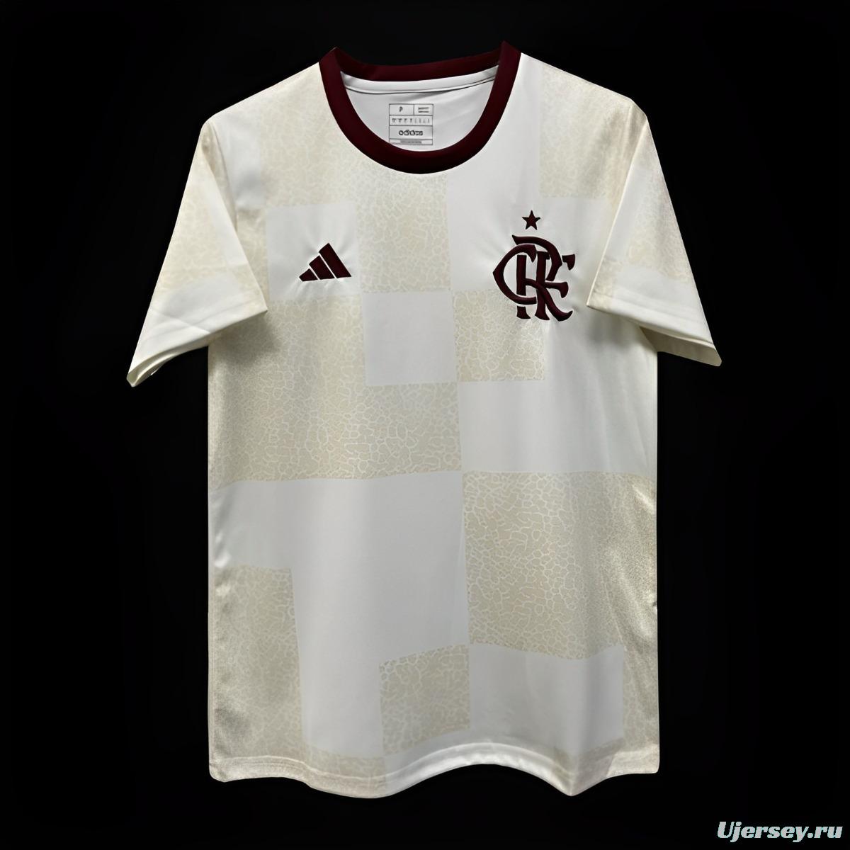 24/25 Flamengo Pre-Match White Training Jersey