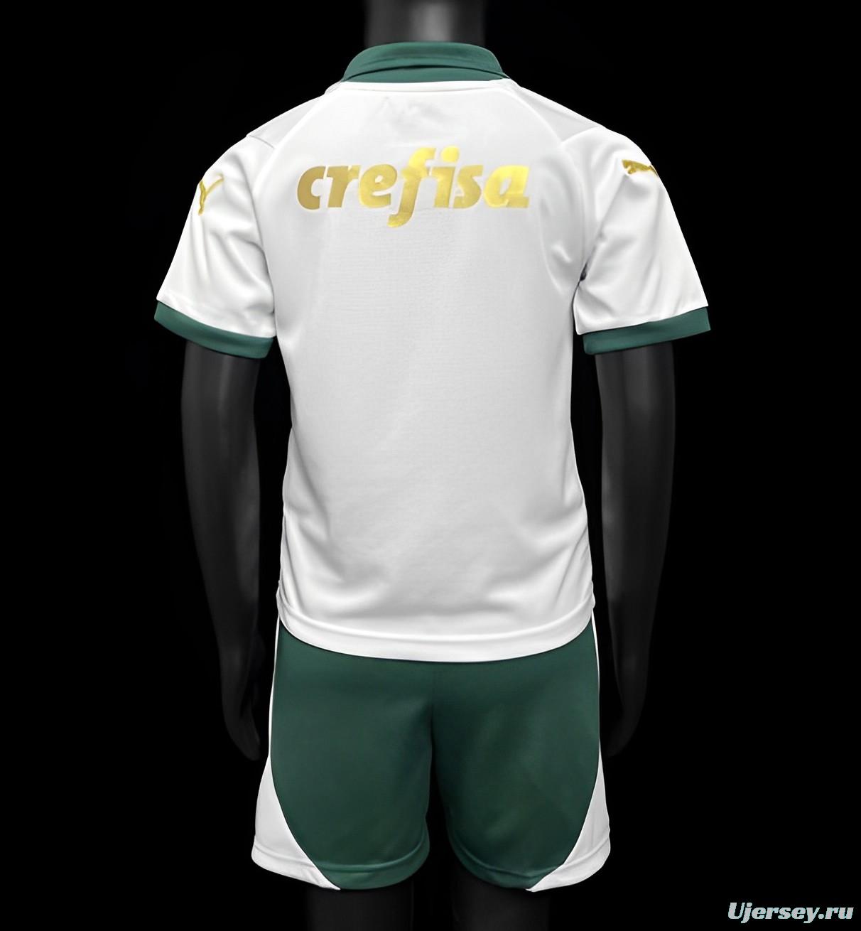 24/25 Kids Palmeiras Away White Jersey