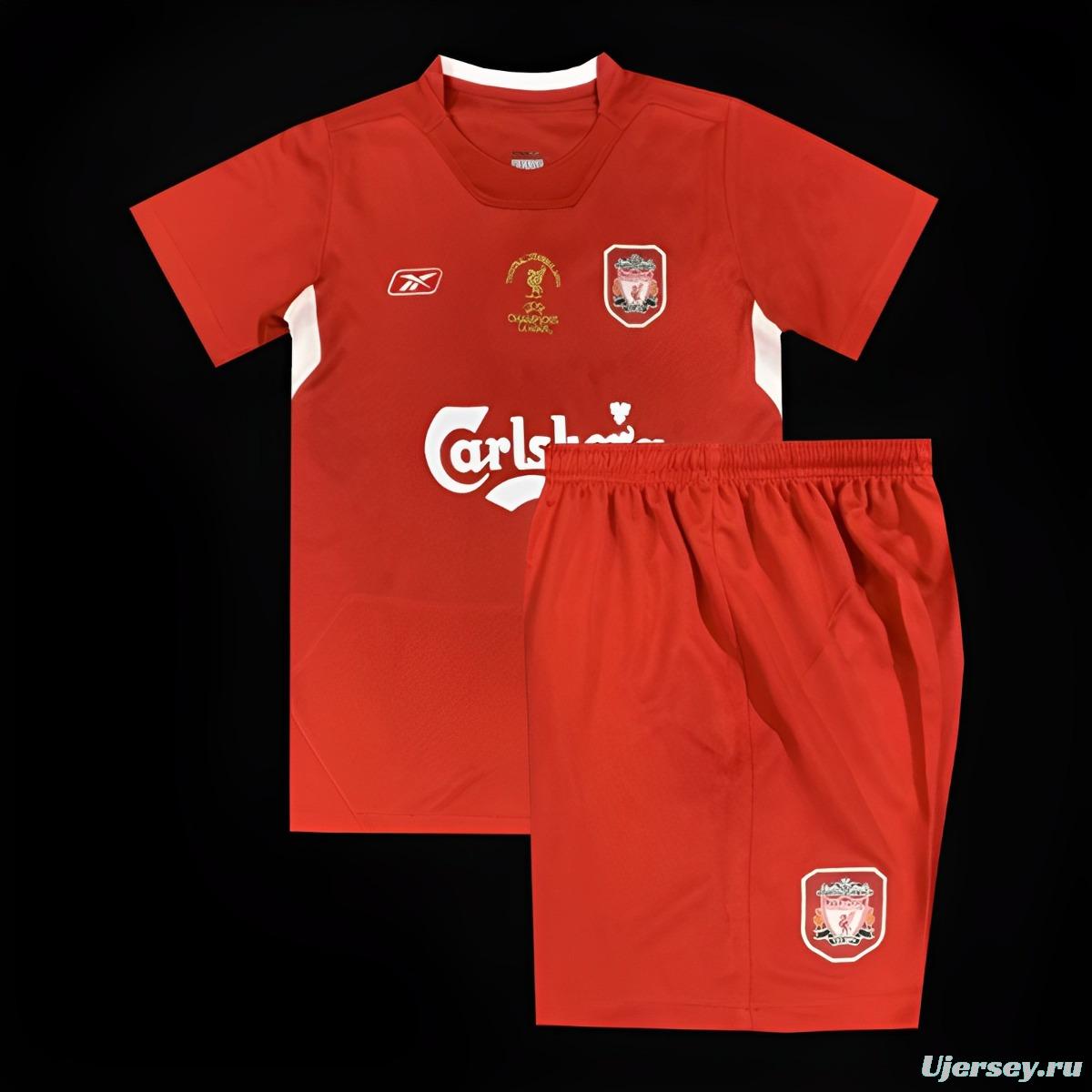 Retro Kids 04/05 Liverpool Home Jersey