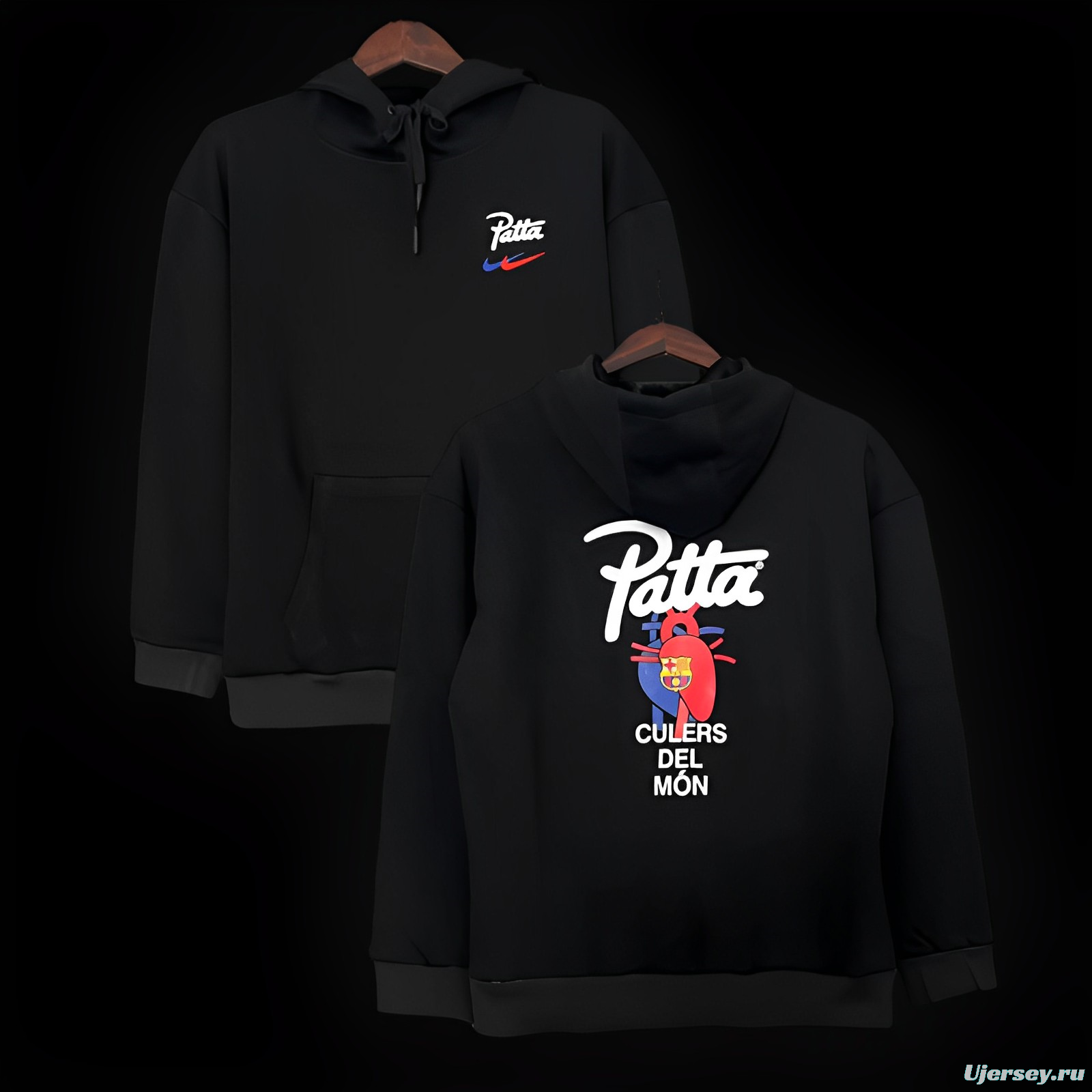 23/24 Barcelona x Patta Black Hoodie