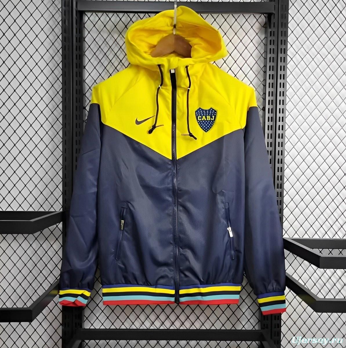 24/25 Boca Juniors Navy/Yellow Windbreaker