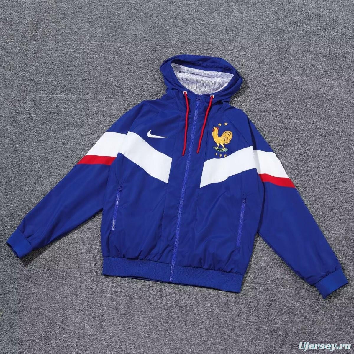 2024 France Blue Windbreaker