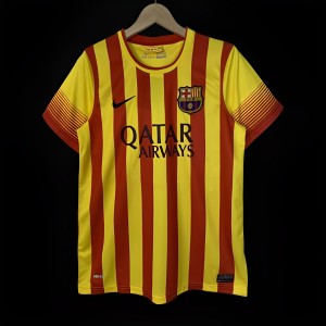 Retro 13/14 Barcelona Away Yellow Jersey