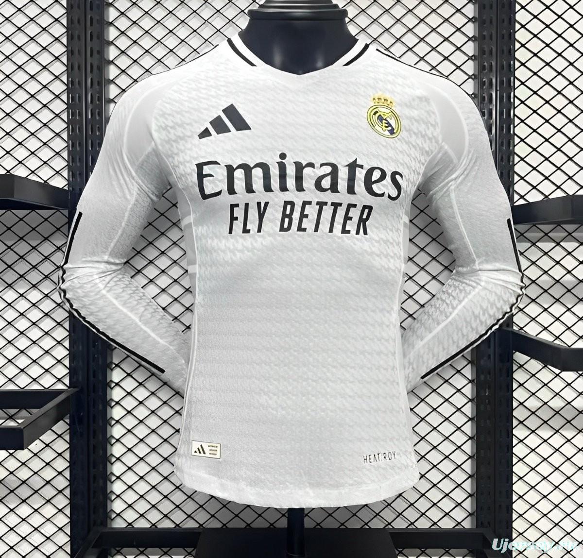 Player Version 24/25 Real Madrid Home Long Sleeve Jersey