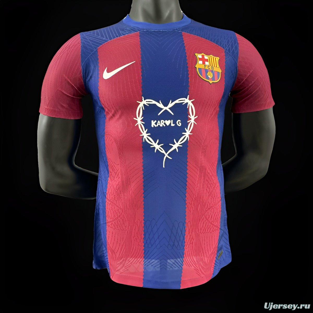 Player Version 23/24 Barcelona x KAROL G 23/24 Home Jersey