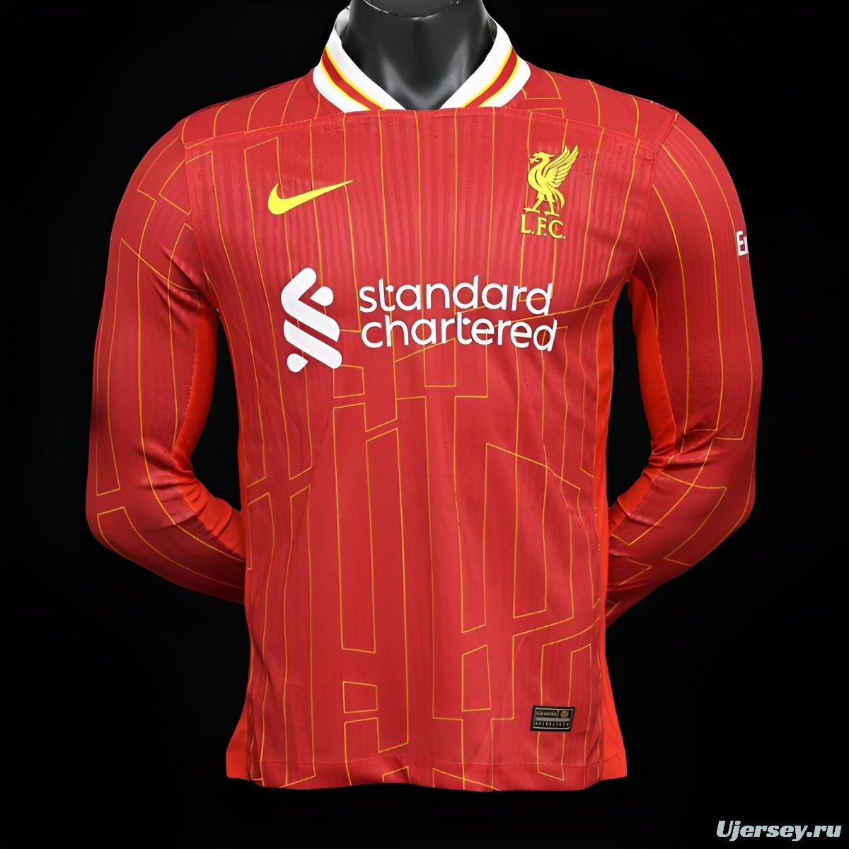 Player Version 24/25 Liverpool Home Long Sleeve Jersey