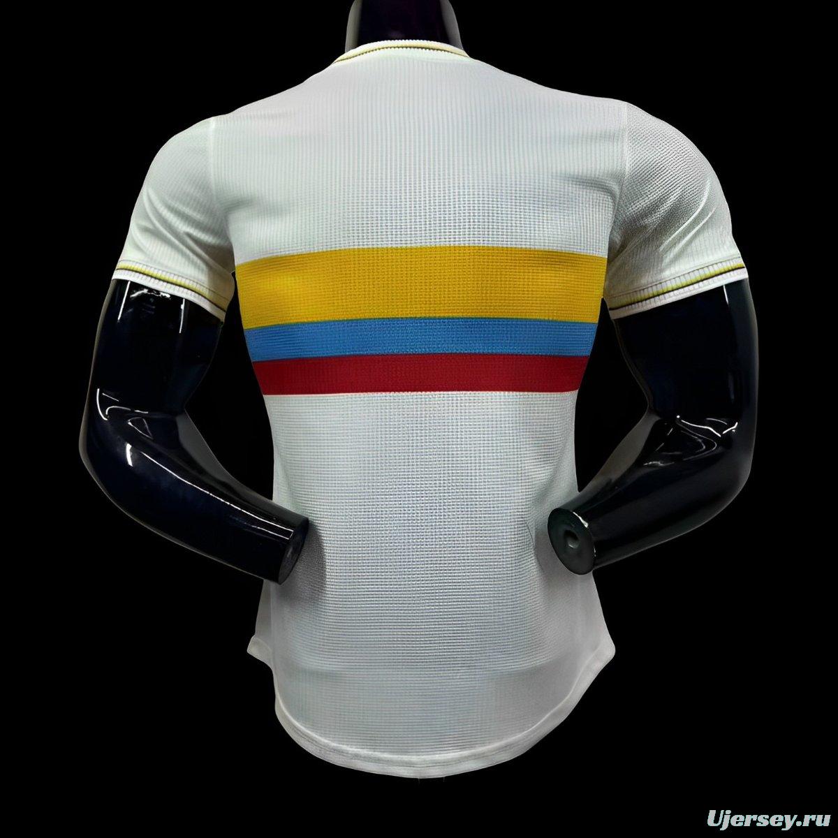 Player Version 2024 Colombia White 100Th Anniversary Jersey