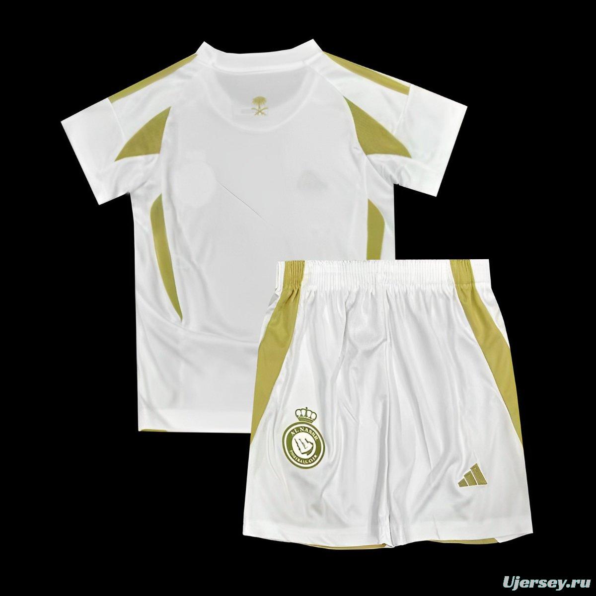 24/25 Kids Al-Nassr Third White Kit