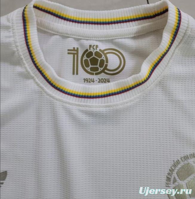 2024 Colombia White 120Th Anniversary Long Sleeve Jersey