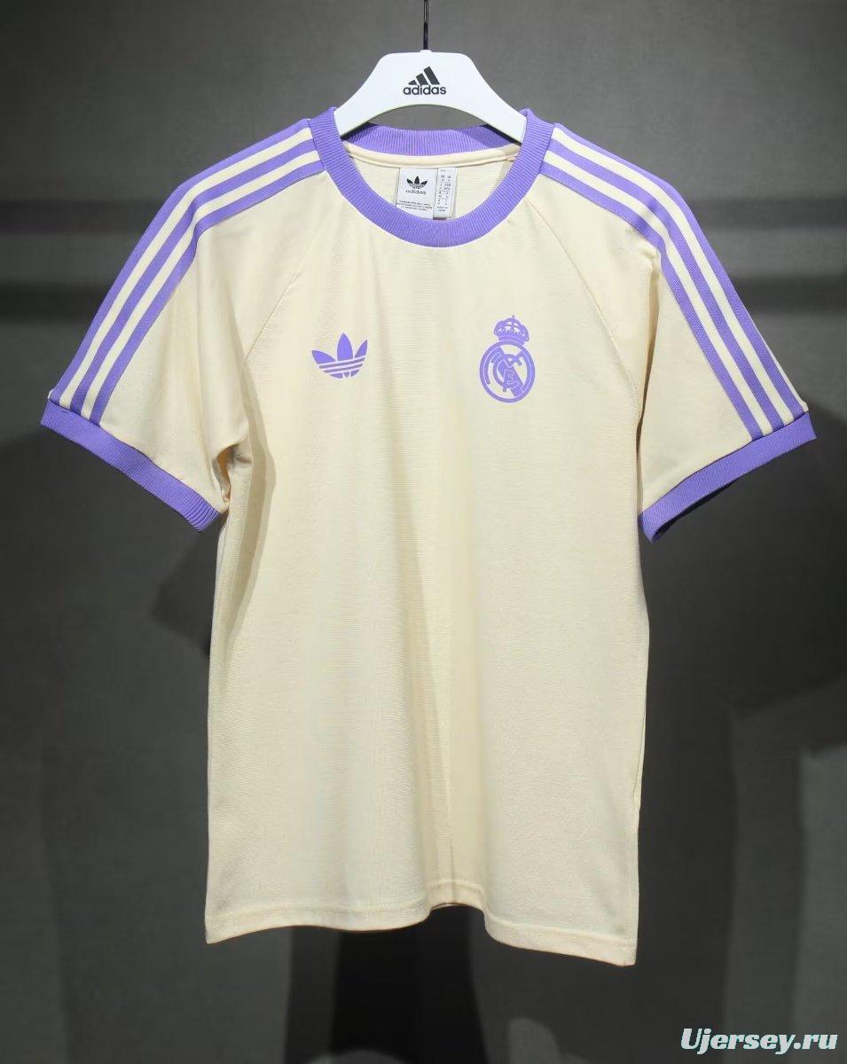 24/25 Real Madrid Cotton Beige T-shirt Jersey