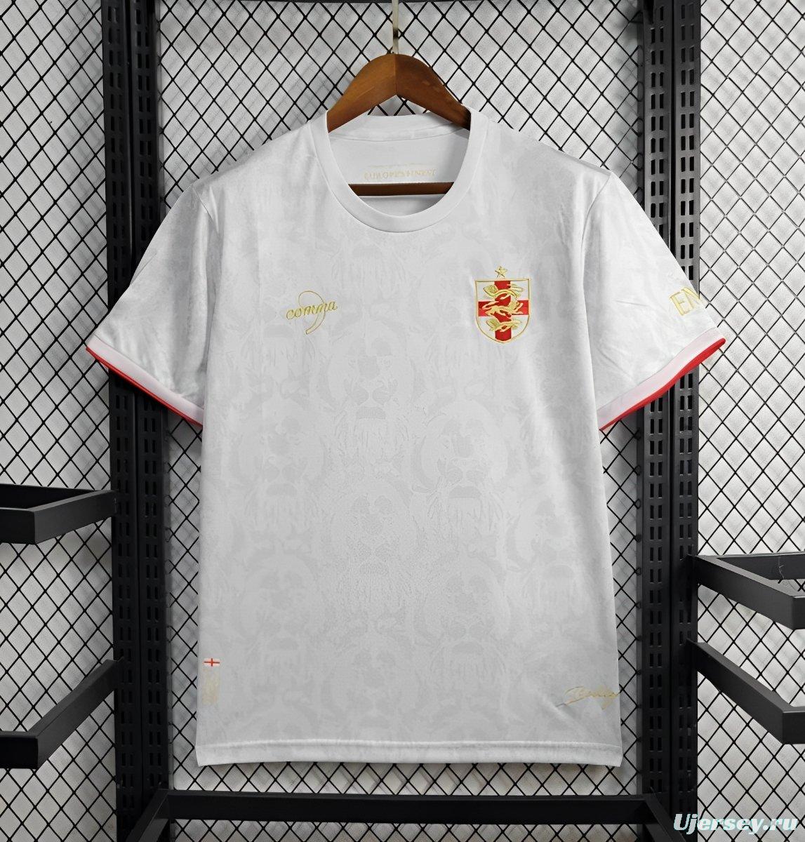 2024 England Comma White Footbal Jersey