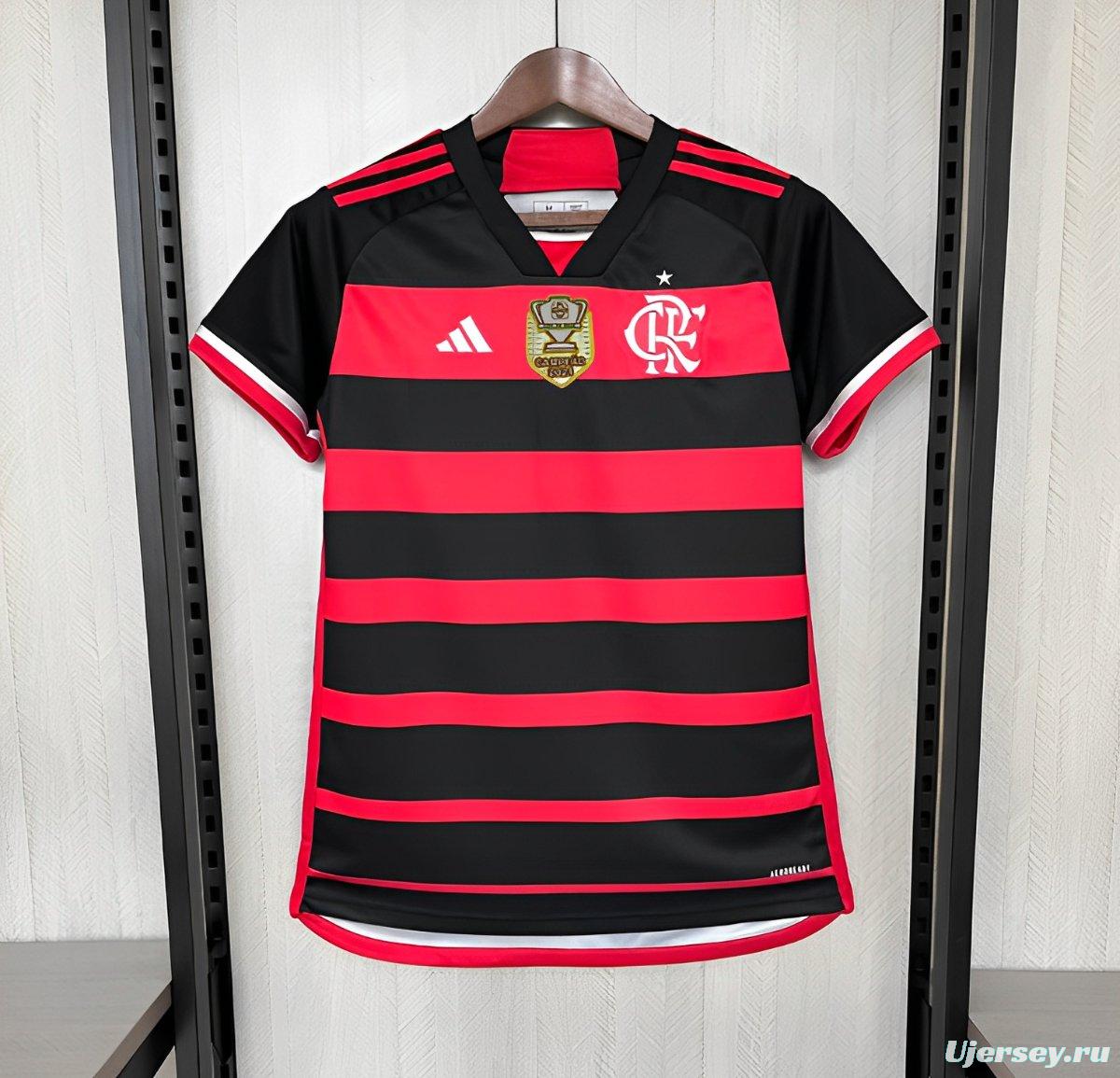 24/25 Womens Flamengo Home Patch Da Copa Do Brasil Jersey