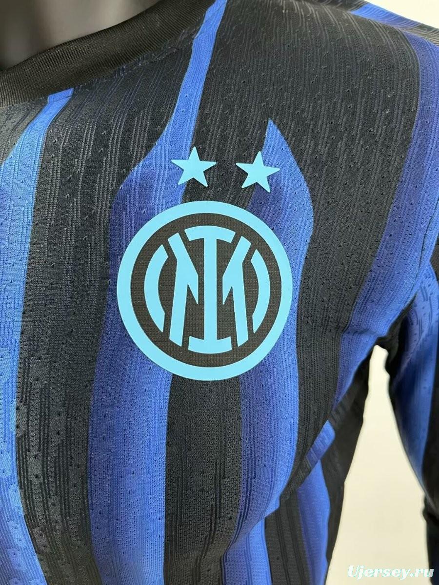 Player Version 25/26 Inter Milan Home Long Sleeve Jersey