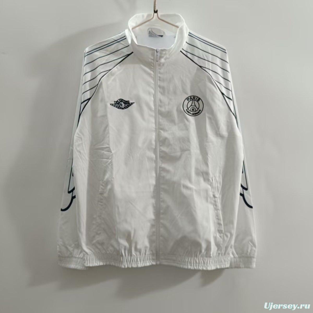 24/25 PSG White Windbreaker