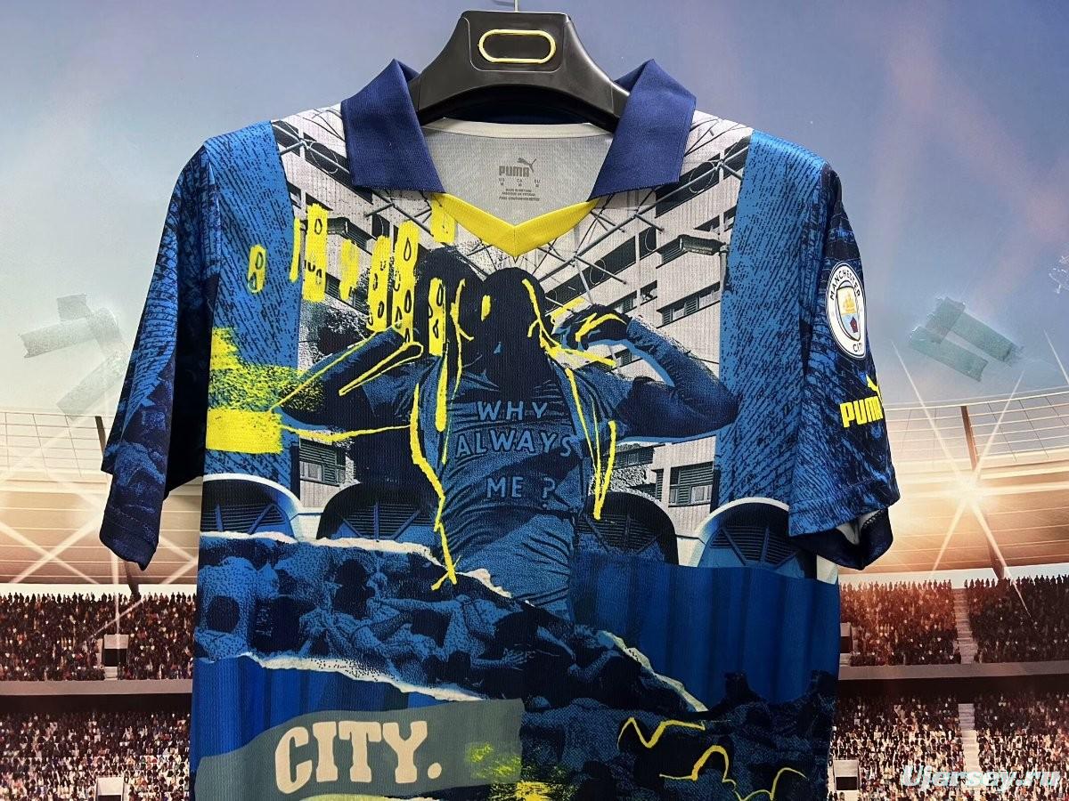 25/26 Manchester City ftblNRGY Special Bright Aqua-Blazing Blue Jersey