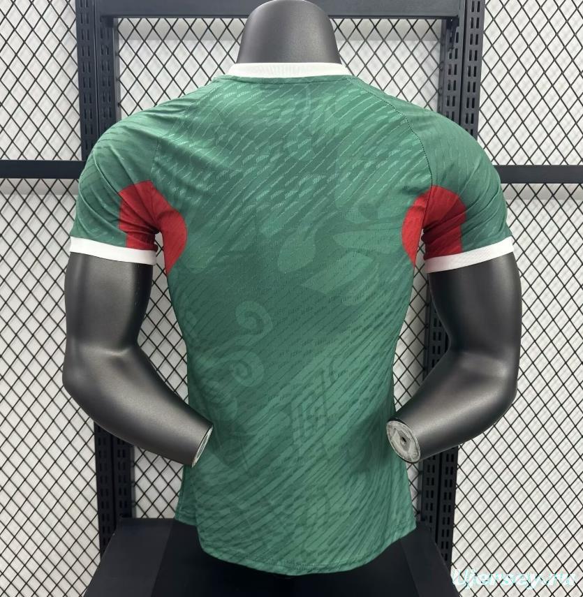 Player Version 2025 Mexico Green Dragon Pattern Pre-Match Jersey