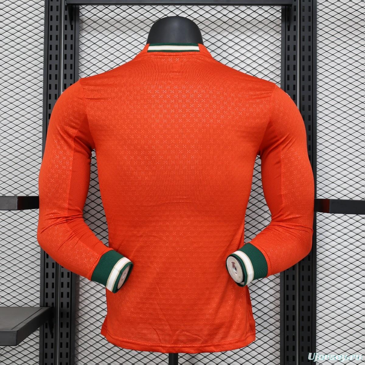 Player Version 2025 Portugal Home Long Sleeve Jersey