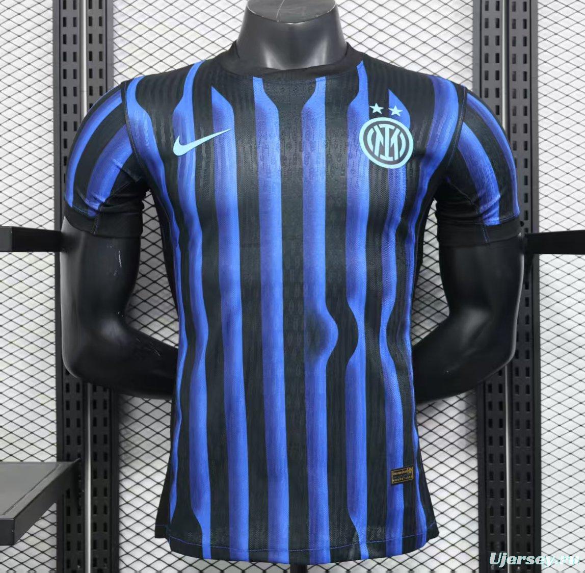 Player Version 25/26 Inter Milan Home Jersey Without Sponsor