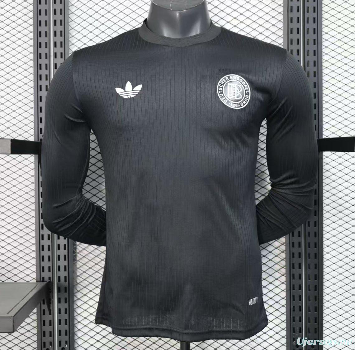 Player Version 2025 Germany Black 125Th Anniversary Long Sleeve Jersey