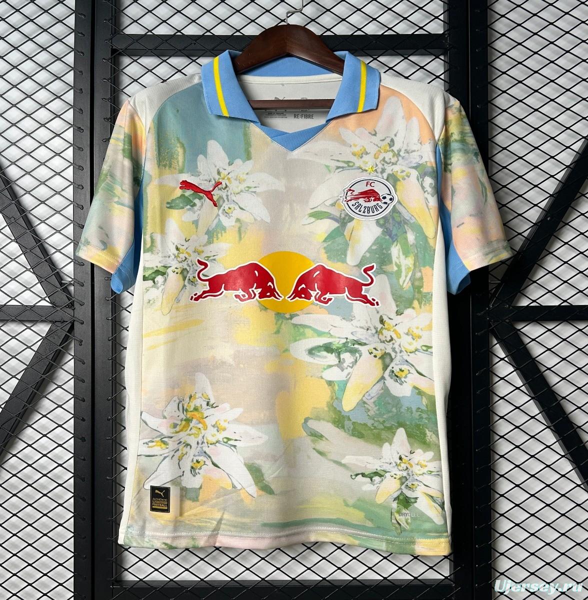 25/26 RB Salzburg White with Floral Pattern Jersey