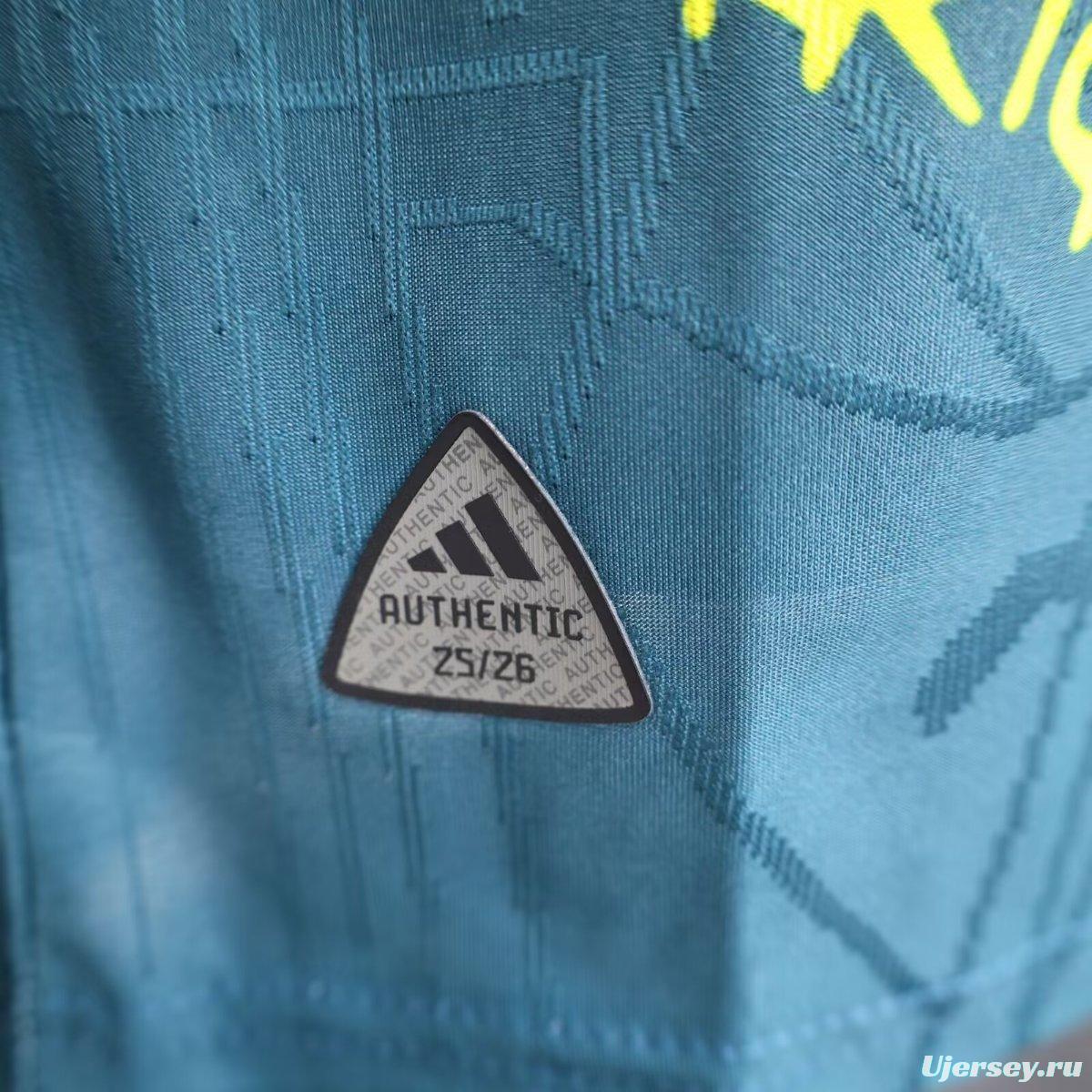 25/26 Ajax Navy Blue with Bob Marley Tribute Jersey