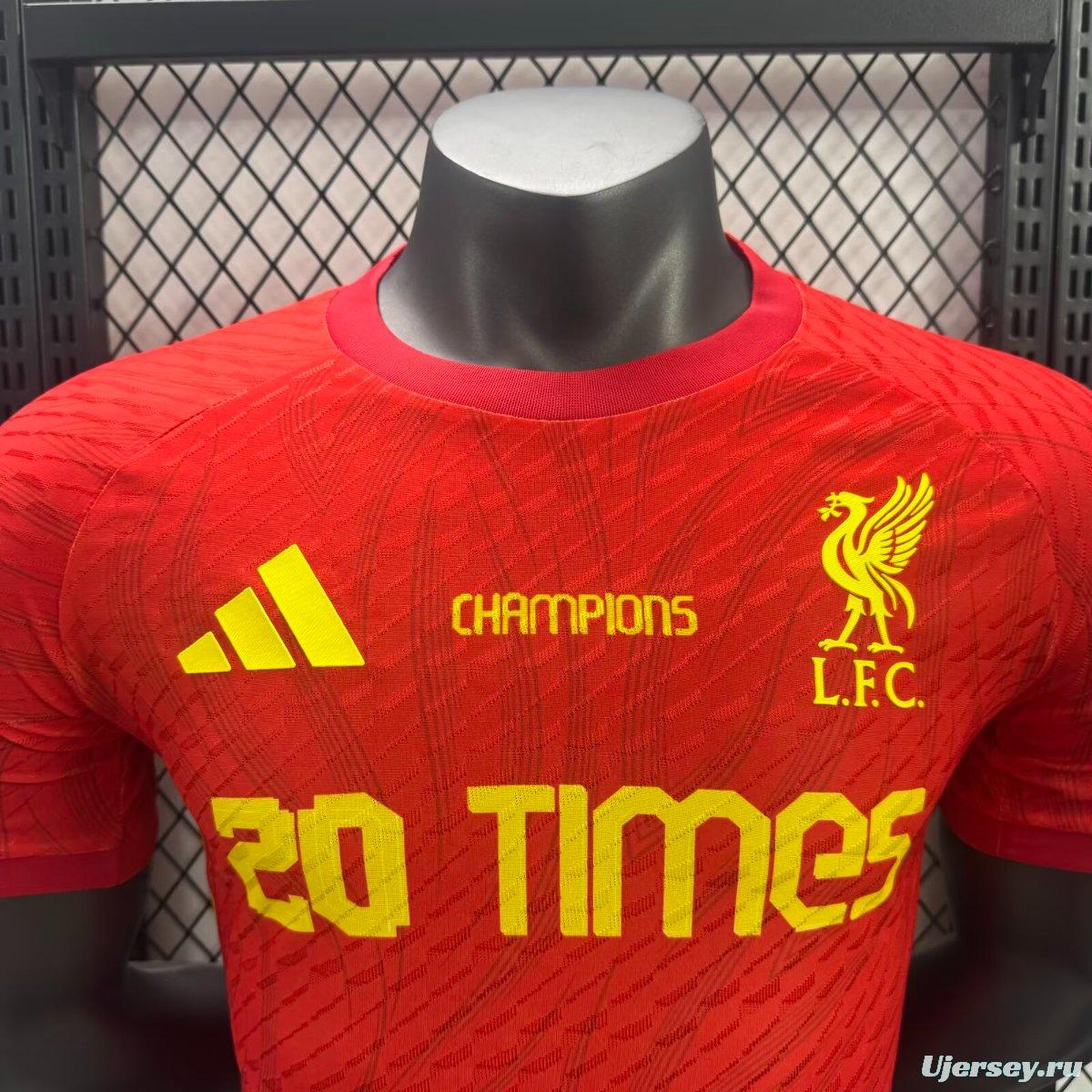 Player Version 25/26 Liverpool 20 Times Champion Jersey