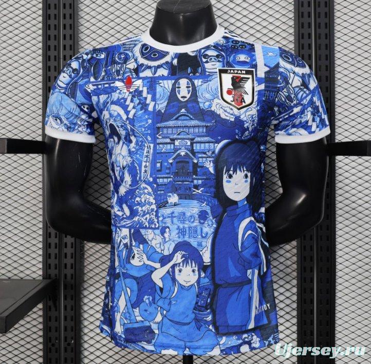 Player Version 2025 Japan Blue with Anime Characters Jersey