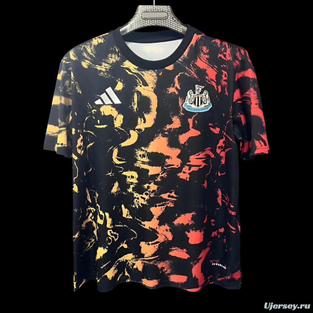 25/26 Newcastle United Black with Abstract Art Pattern Jersey
