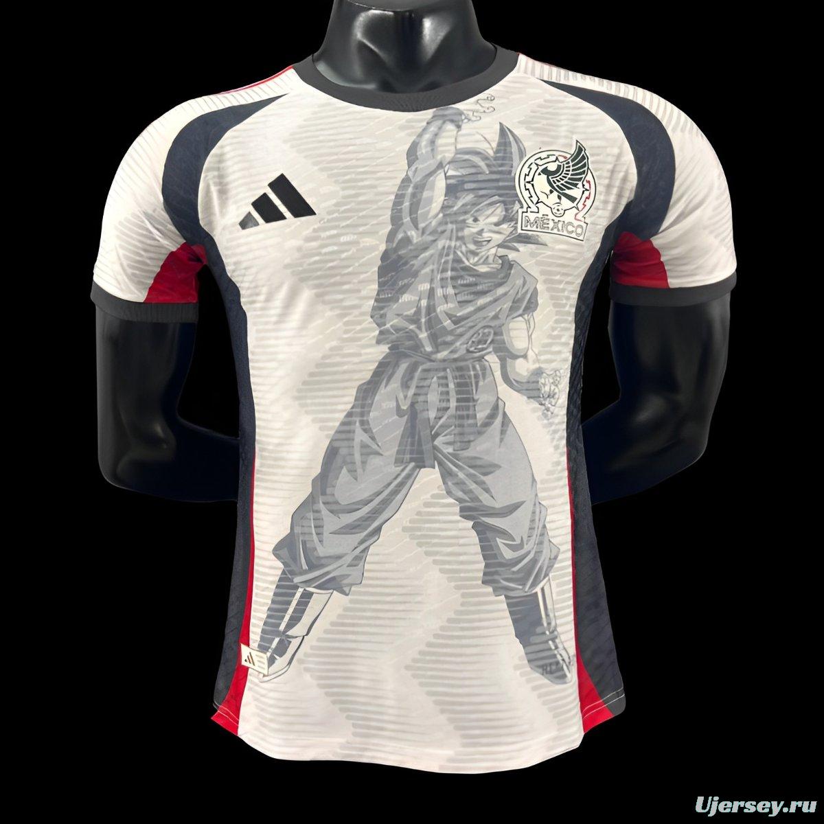 Player Version 2025 Mexico White with Aztec Warrior Jersey