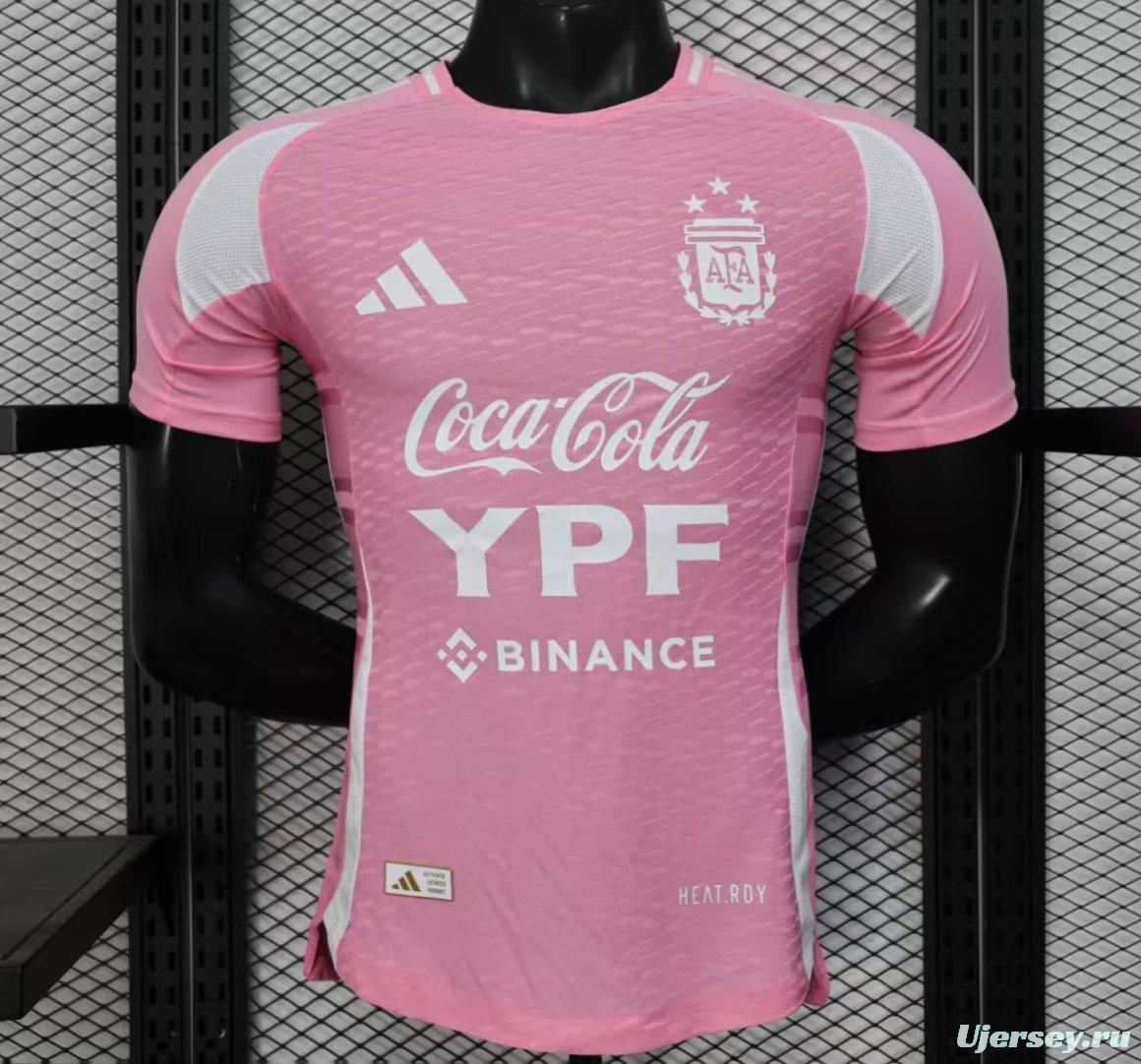 Player Version 2025 Argentina National Team Pink Training Jersey