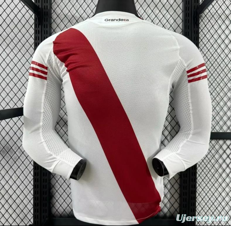 Player Version 25/26 River Plate Home Long Sleeve Jersey