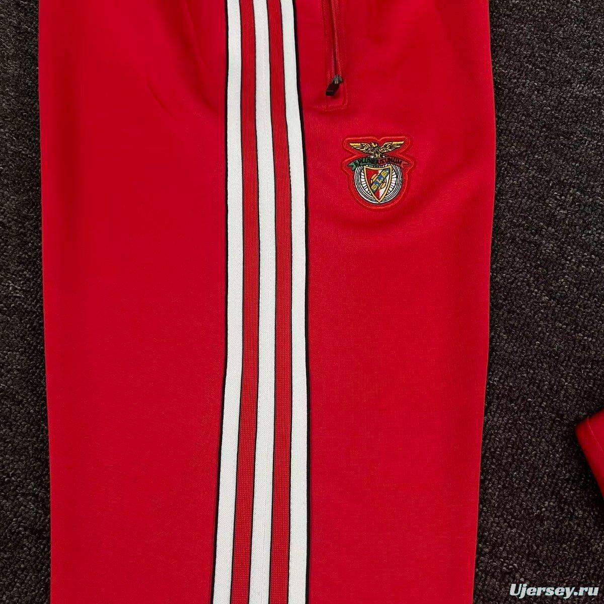 25/26 Benfica Red Full Zipper Tracksuit + Long Pants