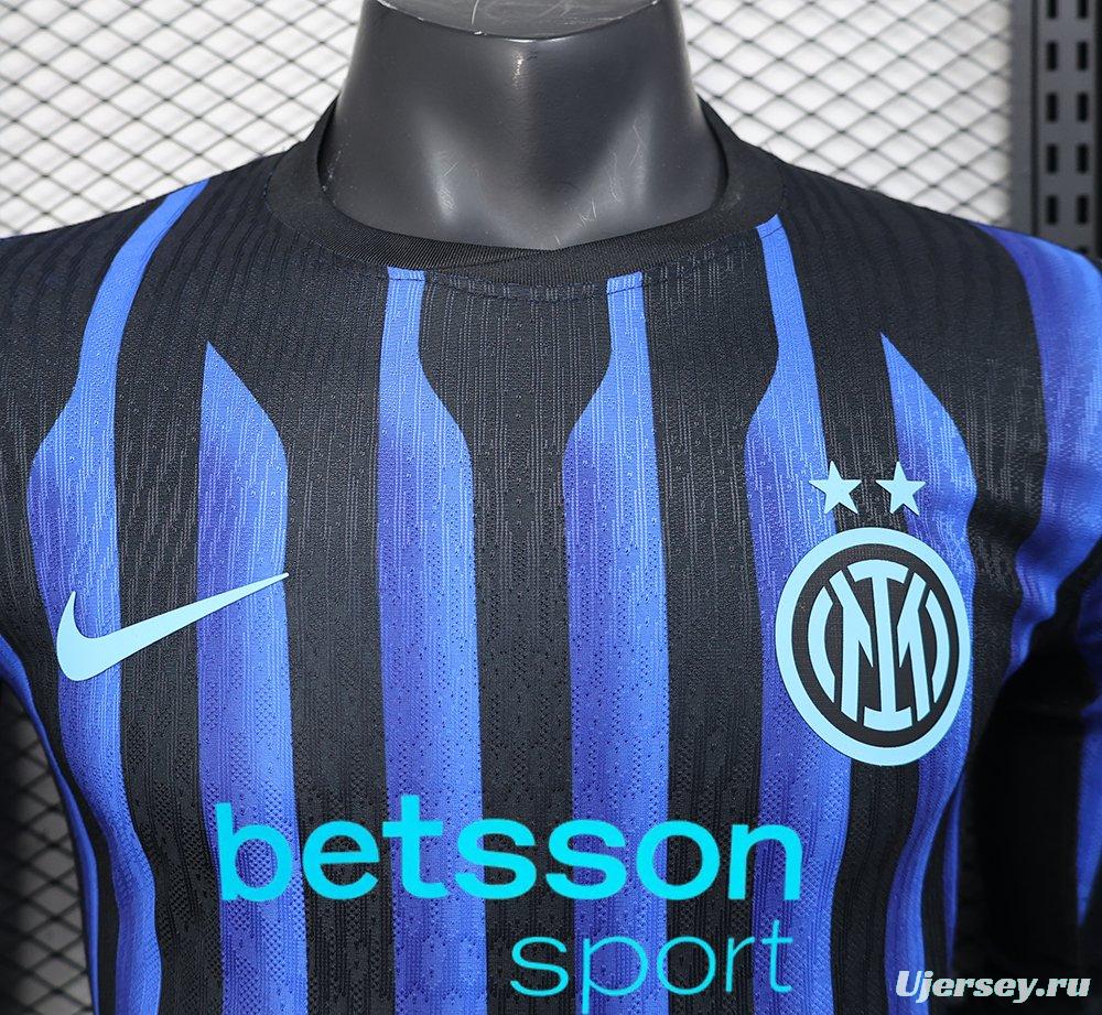 25/26 Player Version Inter Milan Home Long Sleeve Jersey