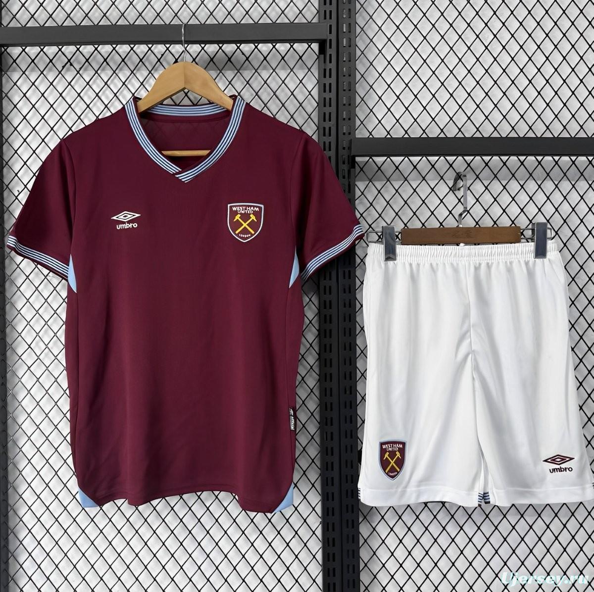 25/26 Kids West Ham United Home Jersey