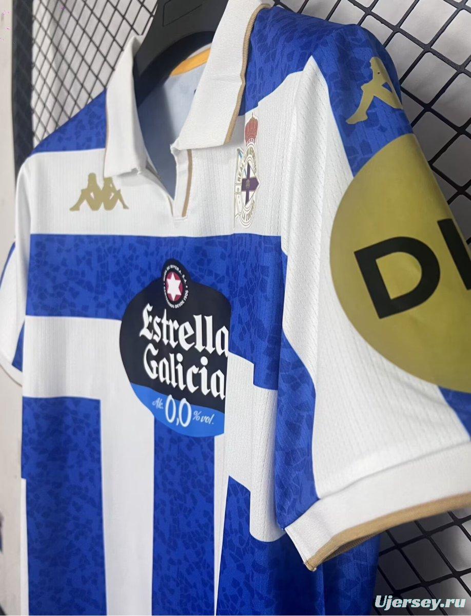 25/26 Deportivo de La Coruna Home Jersey