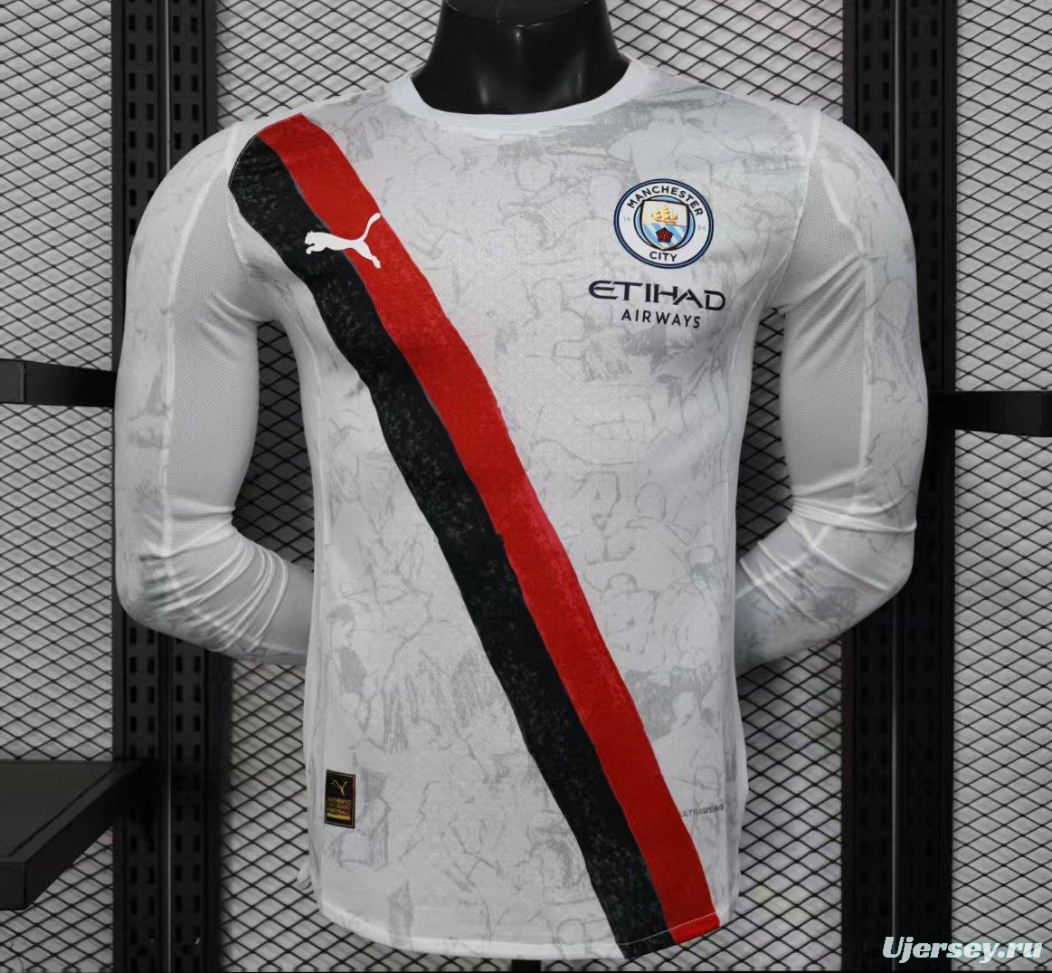 Player Version 25/26 Manchester City Away Long Sleeve Jersey