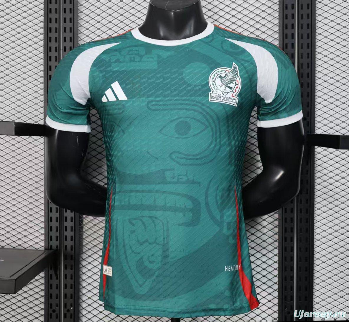 layer Version 2025 Mexico Green with Aztec Serpent Pattern Jersey