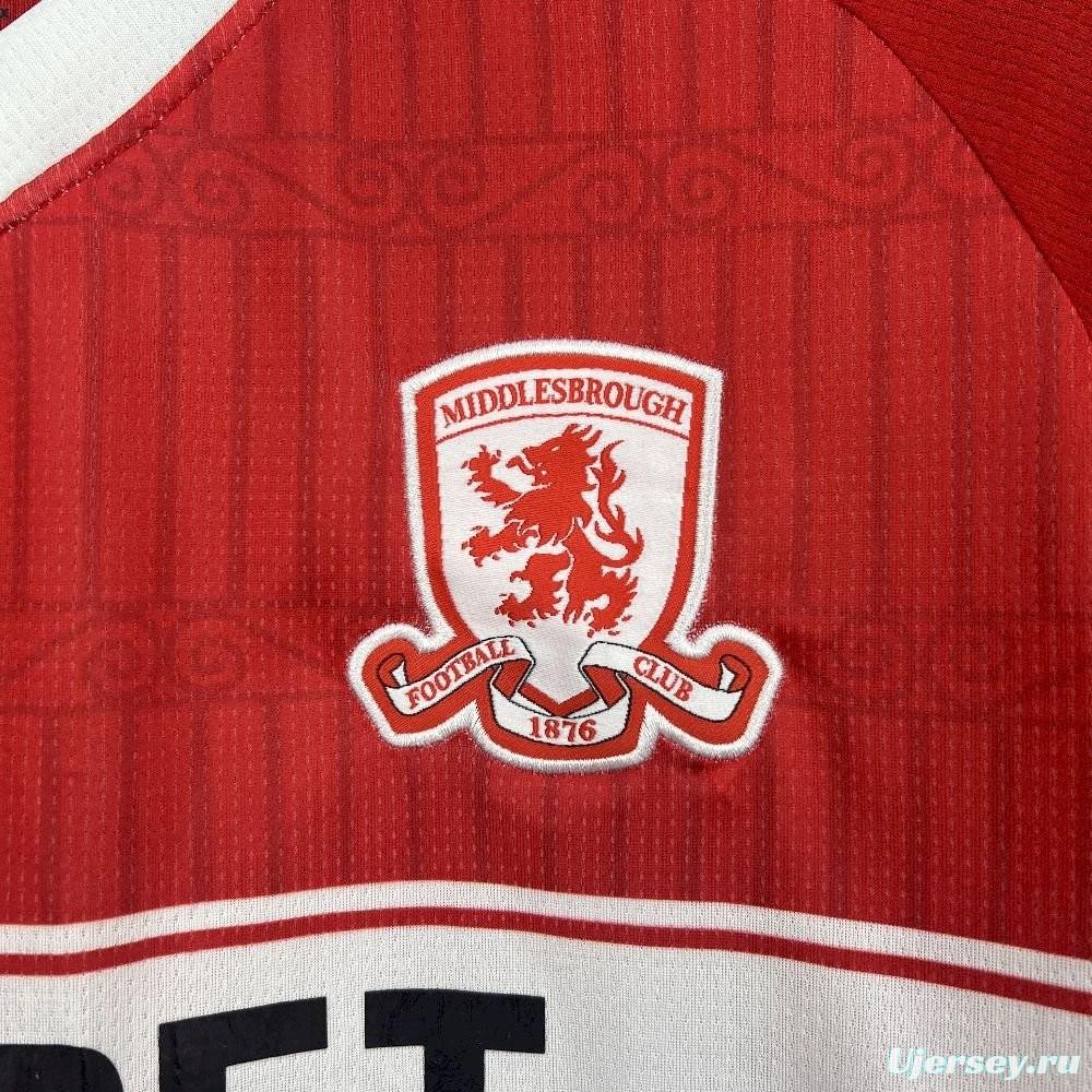 25/26 Middlesbrough Home Jersey