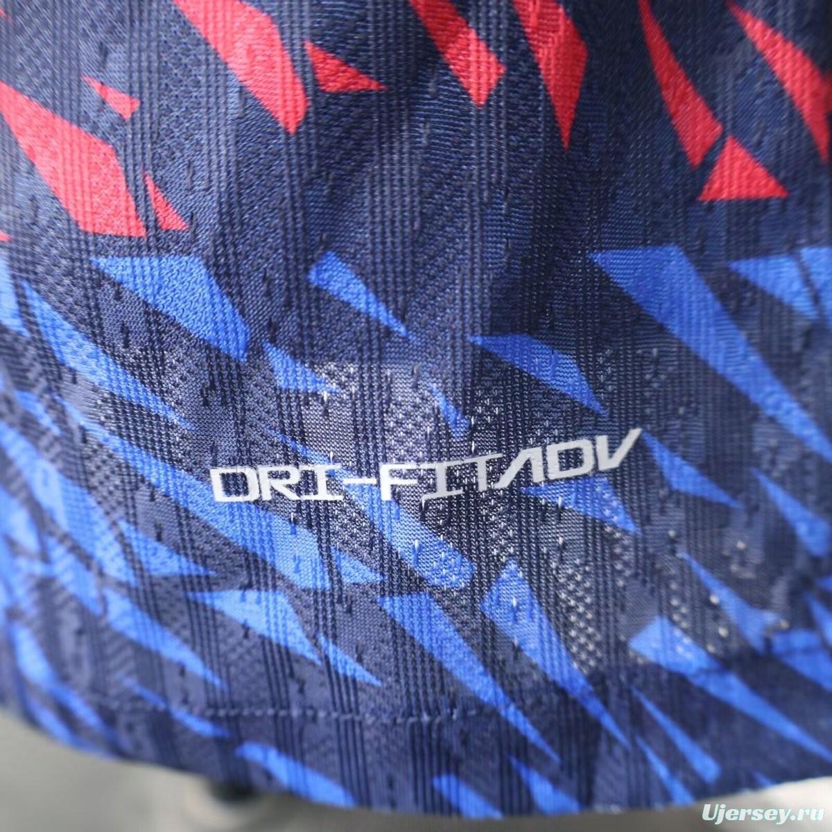 Player Version 25/26 FC Barcelona Navy Blue with Red and Blue Abstract Pattern Jersey