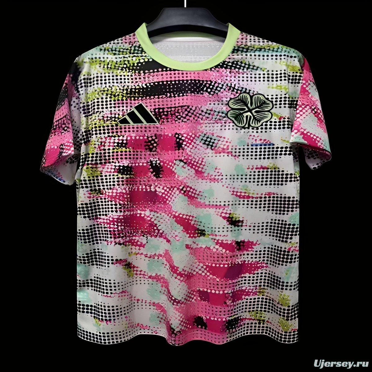 25/26 Celtic Multicolor with Digital Camouflage Pattern Pre-Match Jersey