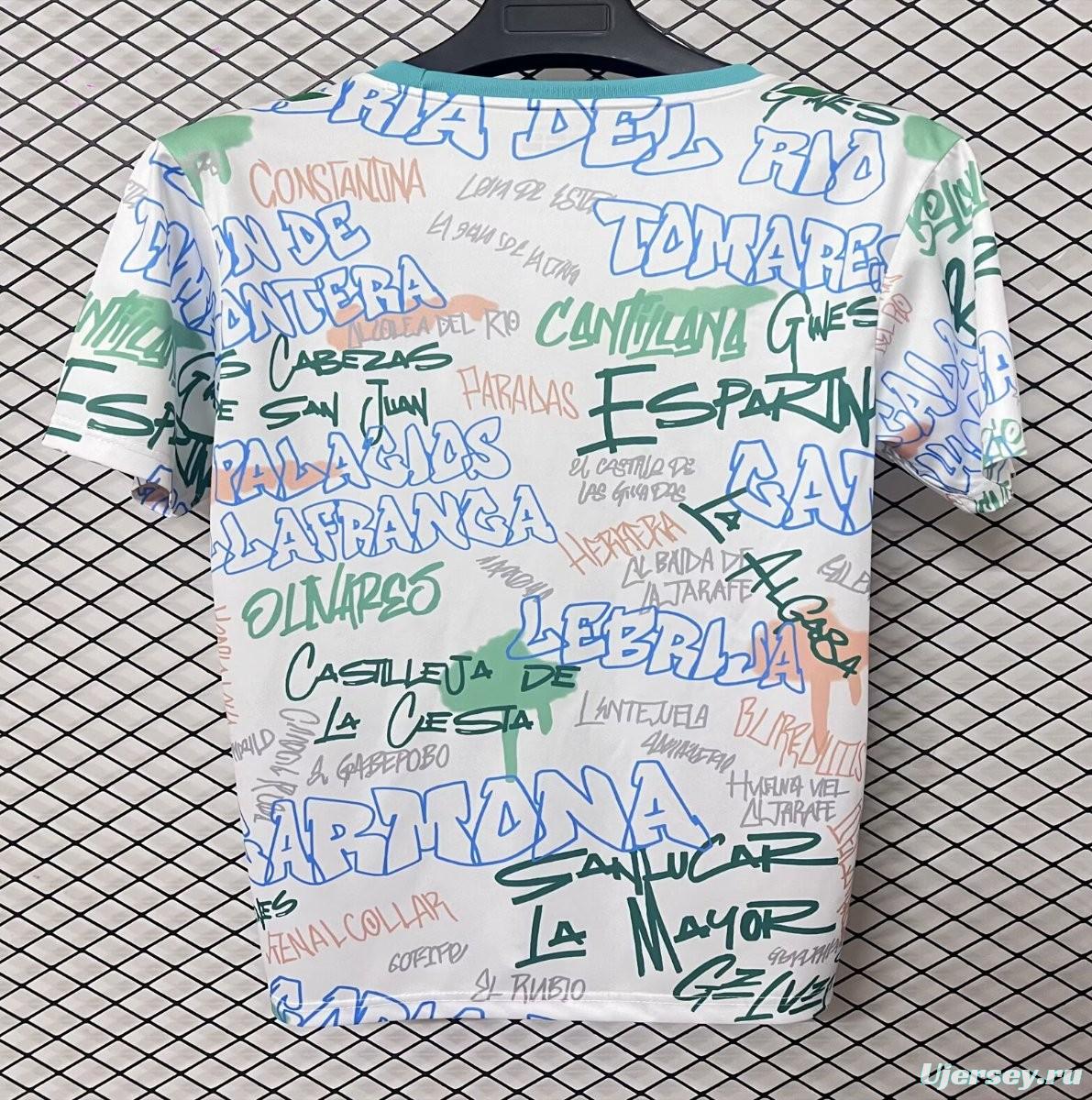 25/26 Real Betis White Graffiti Training Jersey